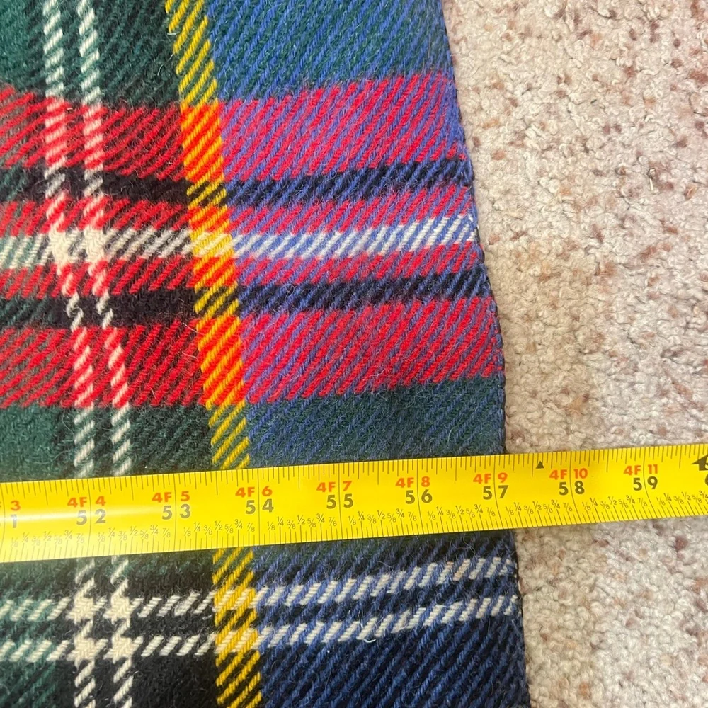 VNTG Wool Blanket Robert Burns Travelling Plaid All Wool Made/ Scotland 57x65